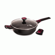 BAUMALU B Sauteuse avec couvercle granit Pro céramique 24 cm - Noir Autre Fonte Aluminium Baumalu - 3216383866059 BAUMALU B Sauteuse avec couvercle granit Pro céramique 24 cm - Noir Autre Fonte Aluminium Baumalu - 3216383866059