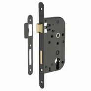 Boitier de serrure encastrable à cylindre pour porte d'entrée, axe 50mm, bouts ronds, noir - THIRARD - noir 3150269017060 Boitier de serrure encastrable à cylindre pour porte d'entrée, axe 50mm, bouts ronds, noir - THIRARD - noir 3150269017060
