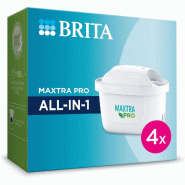 BRITA Pack 4 cartouches - Maxtra Pro All-in-1 - blanc plastique 035-1211079