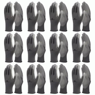 DELTA PLUS Lot de 12 paires de gants tricotés enduit jauge 13 PES/PU GRIS Taille 6 - 6 gris 3295249125721