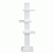Étagère 4 niveaux - blanc mat - 32x43x130cm - Bois