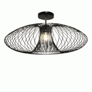 Fabas Luce Plafonnier Fassa Ø60Cm En Métal Noir, Douille E27 40W, Design Moderne Et Élégant Pour L'Éclairage Intérieur, Ip20 - Fassa - noir 8019