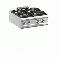 Fourneau professionnel a gaz 4 feux vif 7 kw a poser domina pro 700 - PFB77TXL