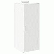 Helloshop26 - Armoire de rangement design moderne bureau 40 x 45 x 103 cm solution polyvalente en bois blanc 02_0051205 - blanc Bois massif 3000236792