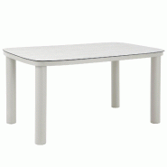 Oviala Business Table de jardin structure en aluminium 6 personnes L150x90cm beige - beige aluminium 115226