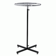 Portant Rond Noir Ø68cm Réglable - Hauteur 125 à 185cm - Charge 45kg