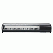 Romux® Vitrine à Tapas Réfrigérée 132 Litres Verre Courbé 8 Bacs GN 1/3 Noire | Vitrines Professionnelles Restauration - 8435811807289