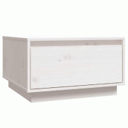 VidaXL Table basse Blanc 55x56x32 cm Bois massif de pin Modèle Vega Classic - 813406XL