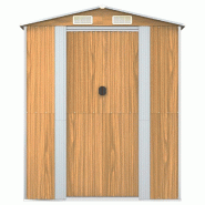 Abri de jardin Marron clair 192x606x223 cm Acier galvanisé Modèle Atlas Office Métal - 8720845582364
