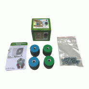 Amortisseur de vibrations en plastique avec ressort intégré - Vert - 30-55 Kg - 5414618781148