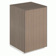 Angle de comptoir Vertigo T01 MDF naturel et noyer foncé 60x60x93 cm