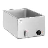 Bain-marie chauffe-plat bain-marie professionnel 600 watts 1 x gn 1/1 robinet de vidange 14_0004216