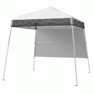 COSTWAY tonnelle 2x2m, pliante hauteur réglable, avec paroi latérale et sac, imperméable et pare-soleil, blanc - blanc métal ZB34777IT
