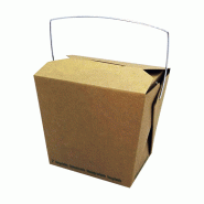 ECOLOMIQUE - 50 Pcs - Boîte carton kraft carrée - 750 ml, 10 x 9,2 x 10,4 cm, avec anse - marron en carton ECO210ASPAILP26K