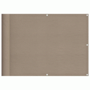 Écran de balcon taupe 75x1000 cm 100% polyester oxford Modèle Balcon Delta - 4000237
