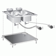 Gastro-Inox Gastro Inox Friteuse encastrable de 2x10 litres en acier inoxydable 600x600x380mm - 7445908497447