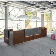 Grande banque d'accueil lumineuse 2 places TERA - MDD - Noyer_0