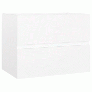 Helloshop26 - Armoire d'évier élégante avec tiroir rangement salle de bain 60 x 38,5 x 45 cm en bois blanc 02_0047816 - blanc Bois massif 300023497