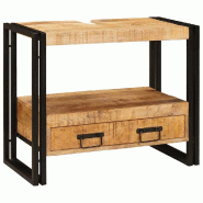 Helloshop26 - Armoire de coiffeuse avec tiroir 71 x 33 x 58 cm pratique moderne intérieur en fer marron 02_0057999 - marron 3000240339646