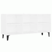 Helloshop26 - Meuble TV style industriel 103,5 x 30 x 50 cm espace de rangement chic en bois blanc 02_0047861 - blanc métal 3000234990693