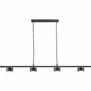 Nordlux Spoterie CLYDE 4-Rail Métal Noir, H.9.3 - IP20 - LED Module / Intérieur - noir 5704924001161
