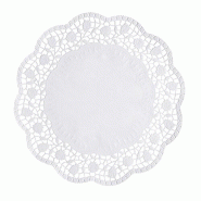 Papstar 250 napperons ronds Ø 32 cm blancs - blanc papier 18271