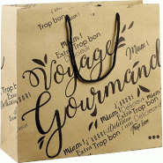 Sac kraft voyage gourmand 35x13x33cm par 12