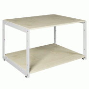 Table de présentation Cage blanc 105x80x60cm érable
