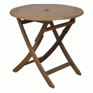 Table en eucalyptus Sophie Rond Alizé - marron 3700103033741 Table en eucalyptus Sophie Rond Alizé - marron 3700103033741