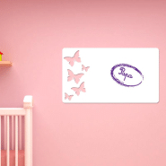Tableau blanc papillons