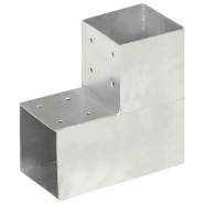 Vidaxl connecteur de poteau forme en l métal galvanisé 101x101 mm 145477