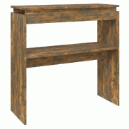 VidaXL Table console Chêne fumé 80x30x80 cm Bois d'ingénierie Modèle Terrasse Tropica Prime - 815216