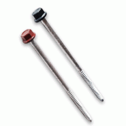 Vis bois 6,3x130mm (100pcs) - Rouge - RAL 8012_0