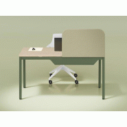 Bureau individuel avec obturateur inclu et piètement en acier