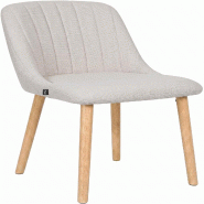 CLP Chaise de salle a manger Arie en tissu Tissu HBT: 82x49x56 cm Beige - beige textile 327578