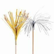 Décor pique pour glaces Feux d'artifices or et argent 15 cm - par 144