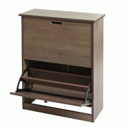 Décoshop26 - Meuble à chaussures 81 x 60 x 25 cm 2 compartiments MDF gris-brun 04_0005893 - gris 3000261554998 Décoshop26 - Meuble à chaussures 81 x 60 x 25 cm 2 compartiments MDF gris-brun 04_0005893 - gris 3000261554998
