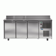 Desserte réfrigérée snack positive avec dosseret Prof.600 3 portes 300L SOFRACOLD Sofraca