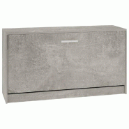 Helloshop26 - Banc à chaussures bottes commode étagère meuble entrée rangement 80 x 24 x 45 cm bois d'ingénierie gris 02_0022974 - gris aluminium