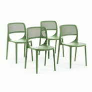 RATTATAN Set de 6 chaises en résine renforcée de fibre de verre, design classique, empilables pour extérieur, jardin, bar, restaurant, cuisine – RATTATAN Set de 6 chaises en résine renforcée de fibre de verre, design classique, empilables pour extérieur, jardin, bar, restaurant, cuisine –