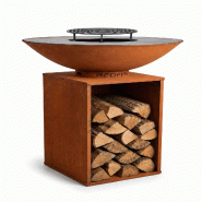 RedFire Braséro Onyx Rusty 80 + Housse + Grille - marron acier 300023CORT