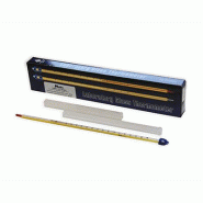 Thermomètre fond jaune à liquide rouge, -20/150 - Ref.: KJB023 Thermomètre fond jaune à liquide rouge, -20/150 - Ref.: KJB023