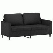 VidaXL Canapé à 2 places Noir 140 cm Similicuir Modèle Aero Select Élite - Matériau naturel 359333