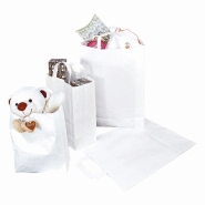 200 Sacs kraft blanc ou écru, à poignées plates, 450x170x470 mm - SKFTPPBC-IM04_0