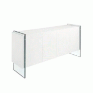 AC ANGEL CERDA Angel Cerdá Buffet bois blanc et verre trempé 3058C 170 x 43 x 77 - blanc Bois manufacturé 8435631003359 AC ANGEL CERDA Angel Cerdá Buffet bois blanc et verre trempé 3058C 170 x 43 x 77 - blanc Bois manufacturé 8435631003359