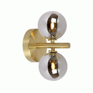 Applique murale Led 2xG9 Verre Fumé métal or mat - Lucide - Tycho - doré 5411212450937 Applique murale Led 2xG9 Verre Fumé métal or mat - Lucide - Tycho - doré 5411212450937