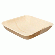 Bol carré feuille de palmier 15x15x4cm - par 200