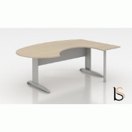 Bureau ergonomique Tono - Mobel Linea - Acacia foncé, Droite