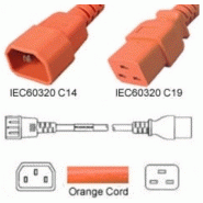 Câble d'alimentation C14/C19 15A ORANGE