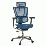 Chaise de bureau / Fauteuil de direction ERGOHUMAN SLIM GEN2 Tissu maille bleu hjh OFFICE - bleu polyester 652291